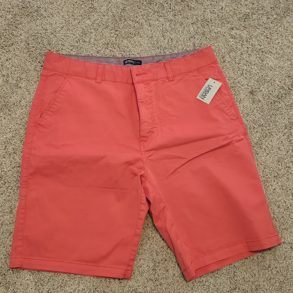 Brand New with tags Urban Boundaries Men's Sail Red Chino Shorts 34 waist NWT